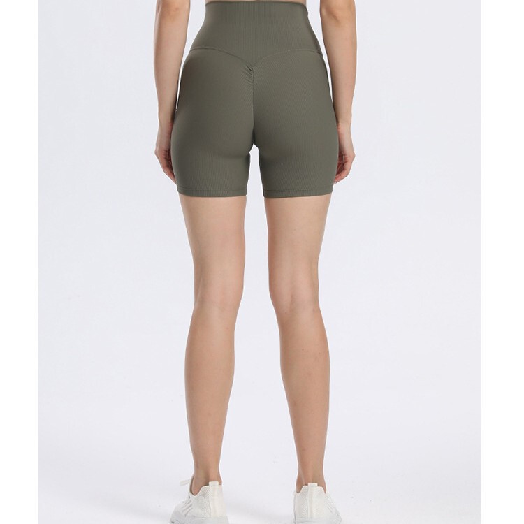2023 Spring/Summer Yoga Shorts Ribbed Seamless Fitness Pants Running Fitness Butt-Lifting Pants Running Sports