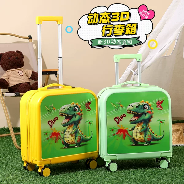 Luggage children's men's and women's universal wheel suitcase student cute trolley case cartoon 20 inch password box boarding box