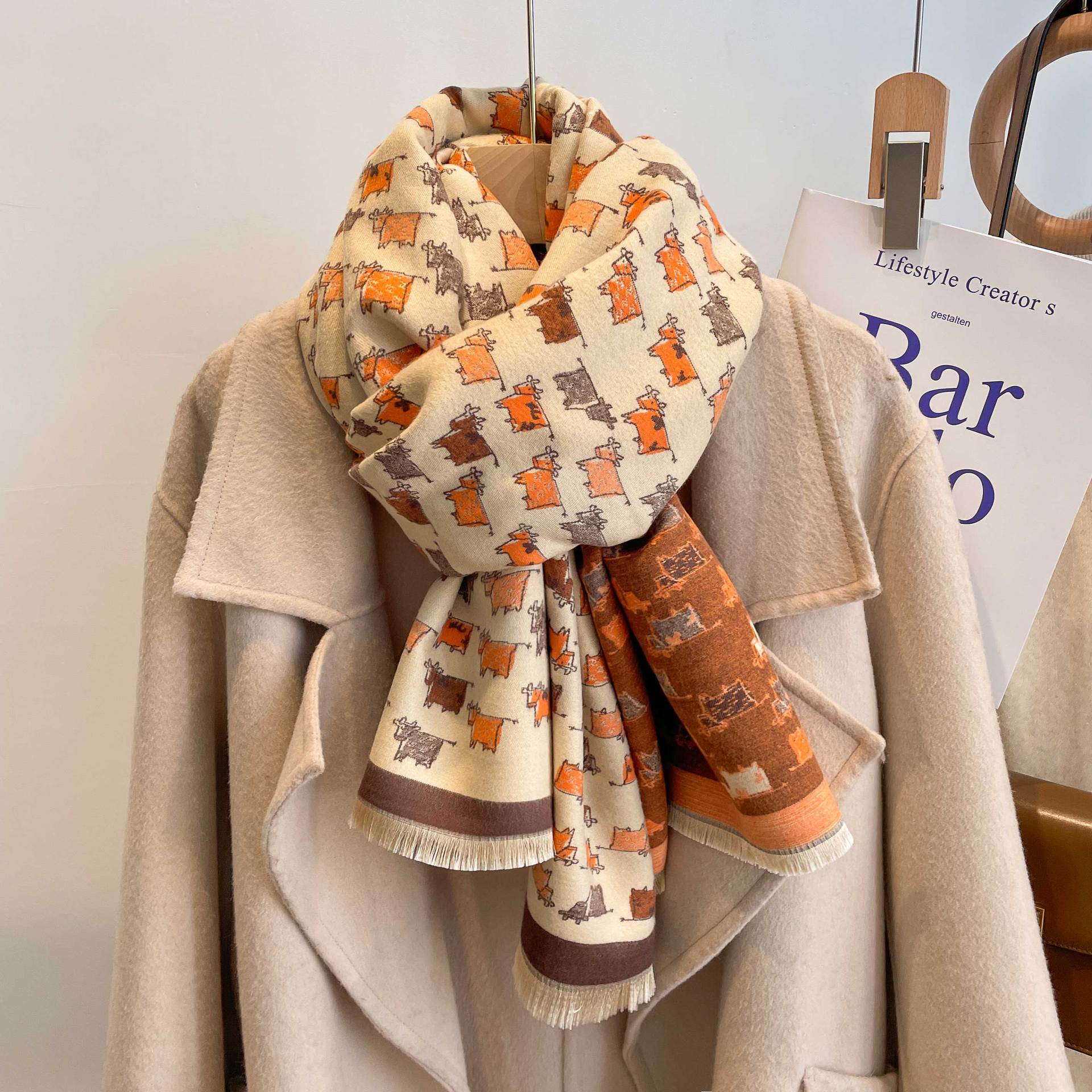 Imitationskaschmir Schal Für Damen Dick Warm Im Nordic Style_voghion.com