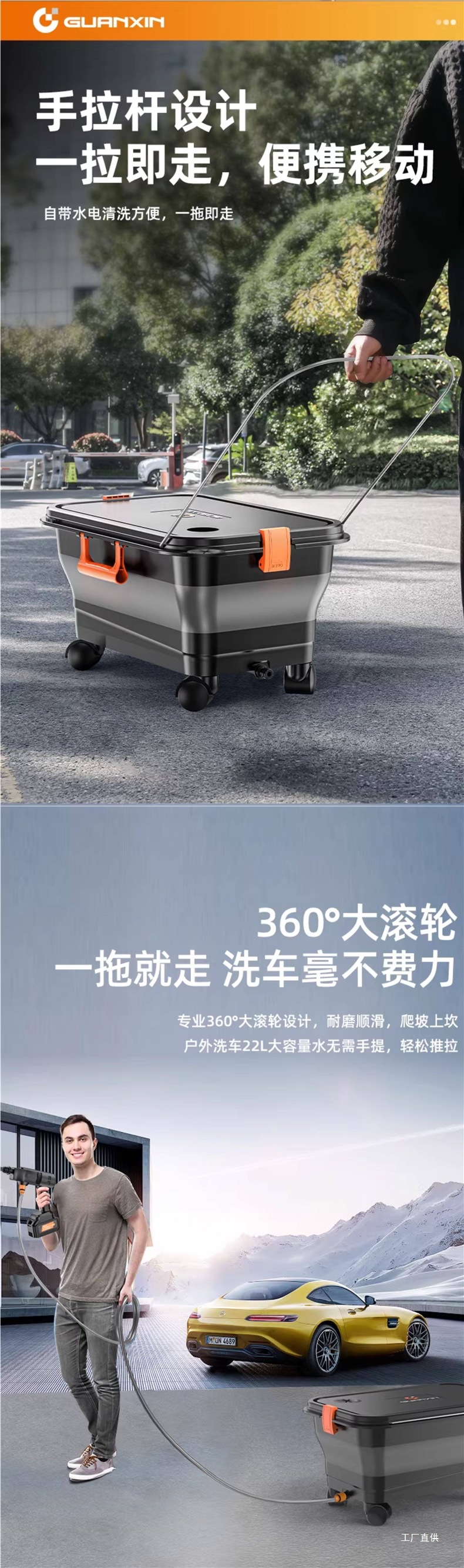 Wireless Car Washing Machine High-Pressure Water Gun for Home and Car Use, Powerful Lithium Battery Rechargeable Booster, Peihui