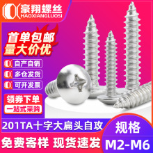 201不锈钢螺丝十字槽大扁头螺丝伞头蘑菇头TA自攻螺丝钉M4/M5/M6