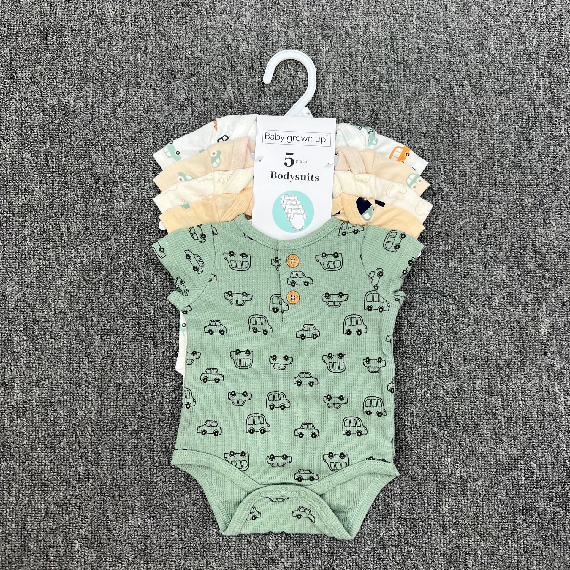 Mono de bebé para gatear, conjunto de cinco piezas de manga corta, 5 bodies versátiles para comercio exterior