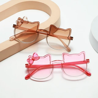 一体式设计女生儿童太阳镜猫耳设计眼镜聚会派对墨镜