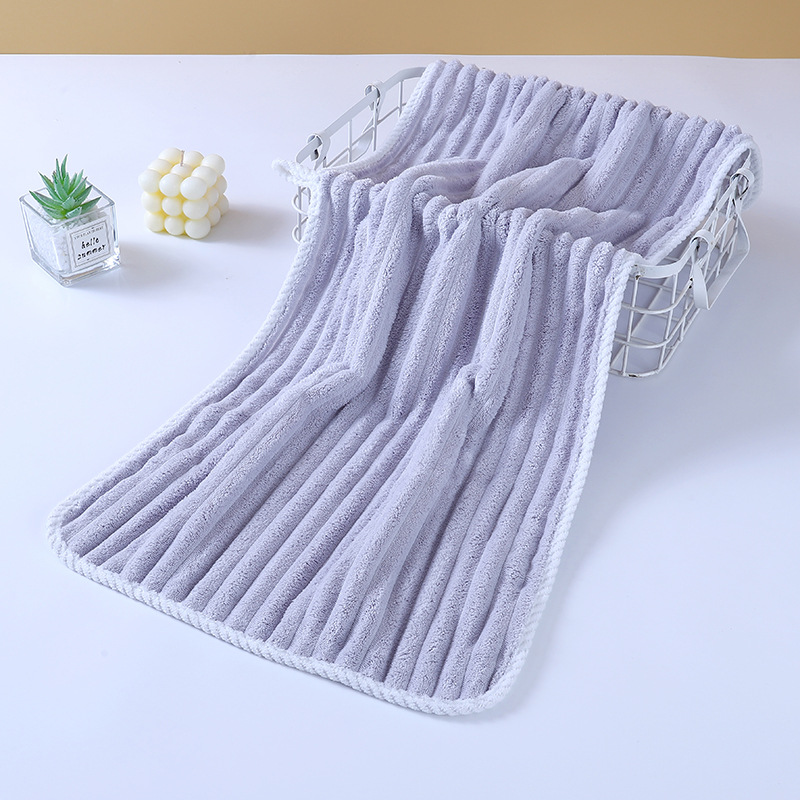 สีเทาเงิน / 35*75 ขอบ (ผ้าขนหนู)