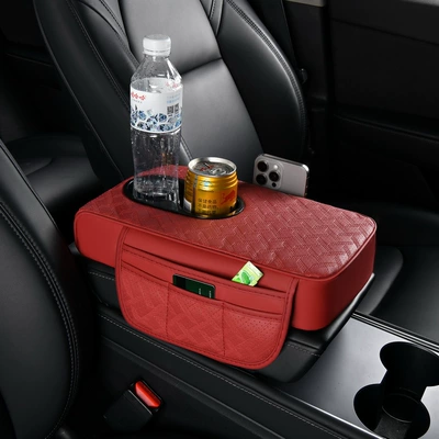 Booster Pad Water Cup Holder – Armrest box - wine-red