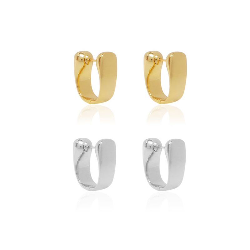 Hanqing European and American French style earrings with a unique and cool style, niche and high-end feel. Neutral earrings with gold-plated silver ear accessories