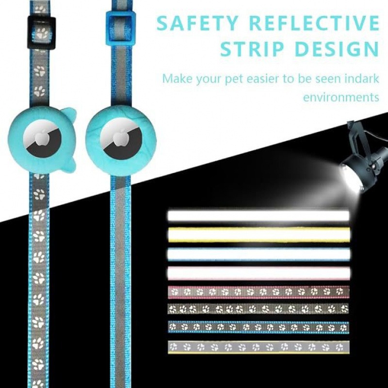 Spot Cross-border nueva funda protectora Apple AirTag ajustable collar para mascotas gato localizador de seguimiento anti-pérdida