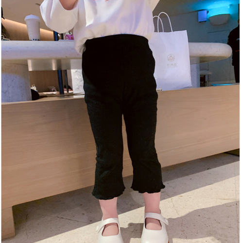 Girls pants letter slim leggings trousers 24 autumn new style foreign trade children's clothing one piece drop shipping 3-8 years old