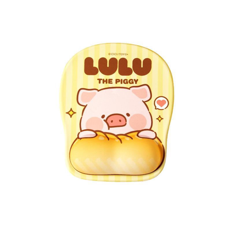 缶詰豚 LULU 豚シリコンリストマウスパッド漫画かわいいオフィスゲームリストパッド三次元厚みのある滑り止め|undefined