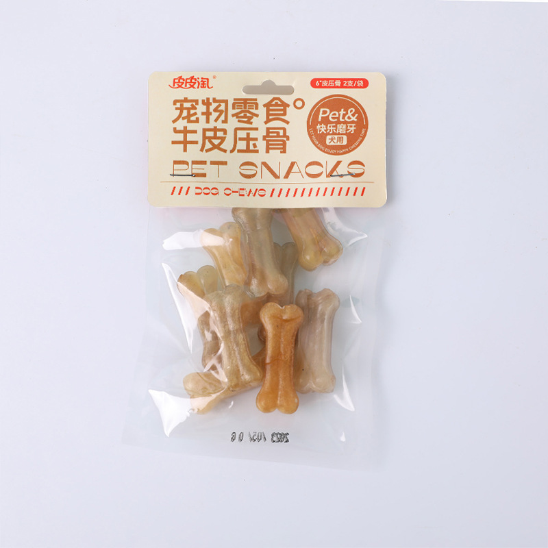 Palito masticable de hueso de vaca para perros, palito masticable grande y duradero para limpiar los dientes, alimento para mascotas para aliviar el aburrimiento para perros medianos y grandes