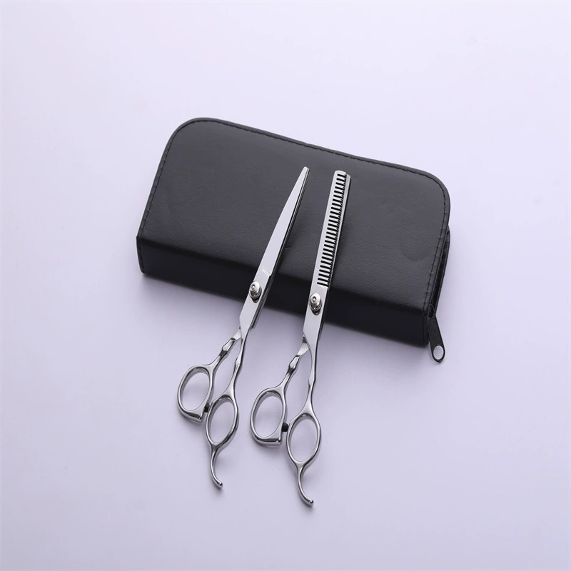 Профессиональные парикмахерские ножницы из нержавеющей стали, ножницы с плоскими зубьями, косметический парикмахерский набор, стрижка с круглой головкой