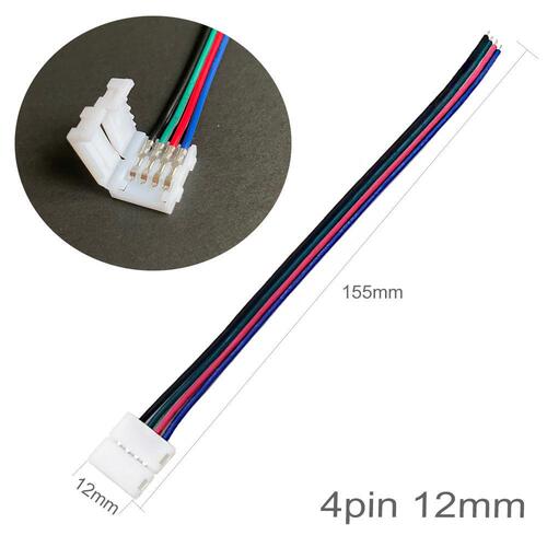 Low-voltage LED strip solderless clip connection wire, single head front connection, double head clip for connectors 2/3/4/5/6P
