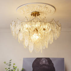 Full Spectrum French Light Luxury Main Bedroom Pendant Lamp, Simple Internet Celebrity Crystal Creative Designer Room Living Room Lamp