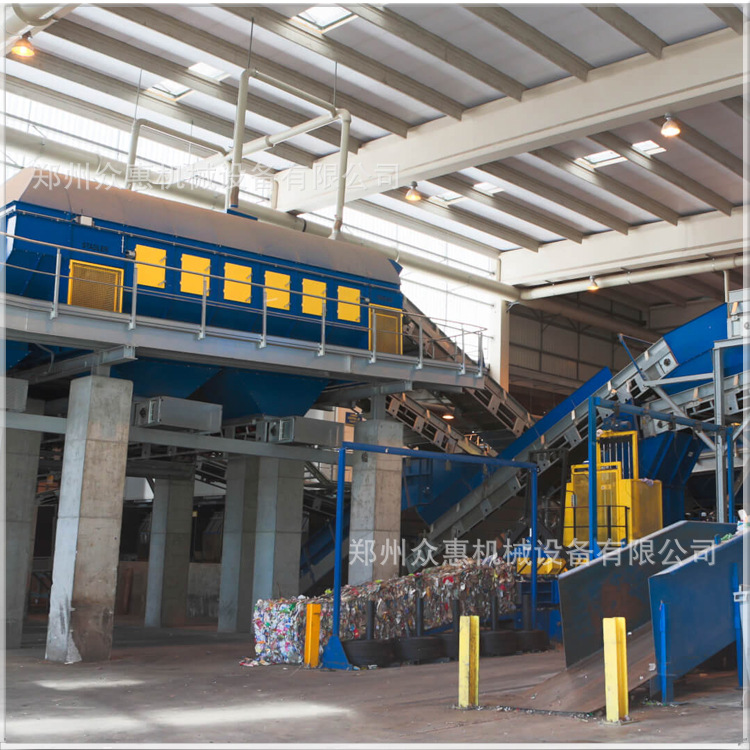 时处理120吨低功率噪音低陈腐垃圾分拣生产线郑州众惠机械