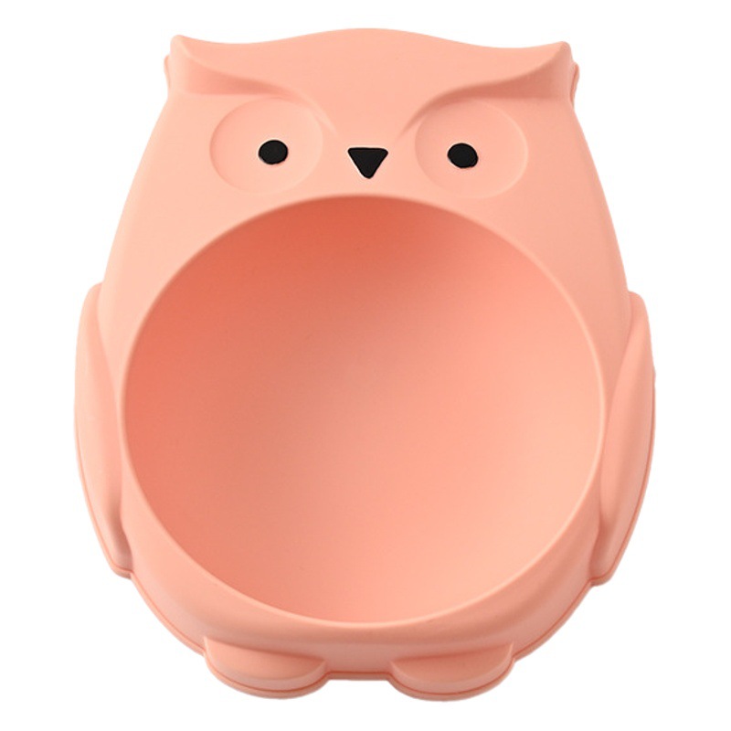 Cuenco para mascotas al por mayor búho elemento de dibujos animados gran capacidad gato tazón antideslizante antidetonante perro vajilla suministros para mascotas