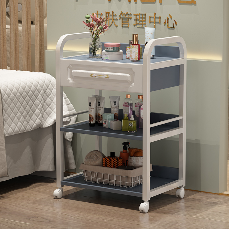 클래식 화이트 프레임 + 고급 그레이 서랍 - 공식 표준 구성 - 50x33x83cm☆☆