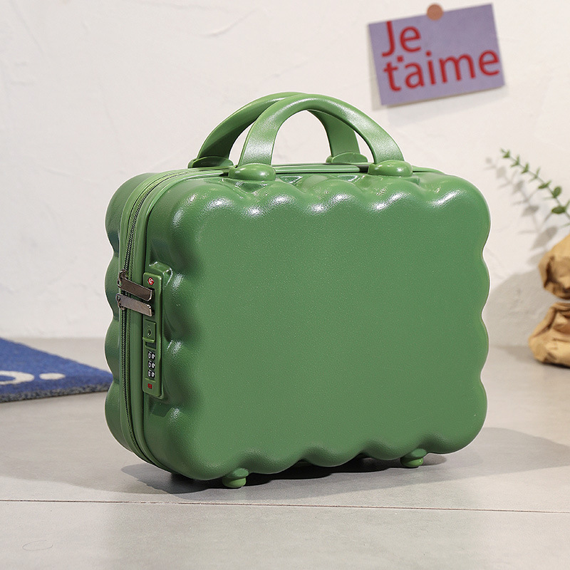 Nueva maleta cosmética japonesa y coreana, maleta de 14 pulgadas, maleta con contraseña, mini maleta pequeña, recuerdos festivos transfronterizos