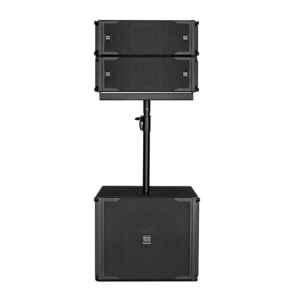 Equipo de sonido de escenario móvil de rendimiento al aire libre doble altavoz de matriz lineal de 6.5 pulgadas conjunto de sonido de matriz lineal activa