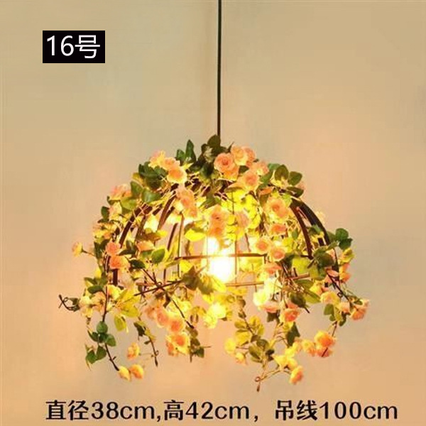 Lámpara Colgante Industrial para Plantas de Hierro Decorativa para Restaurante Bar y Cafetería