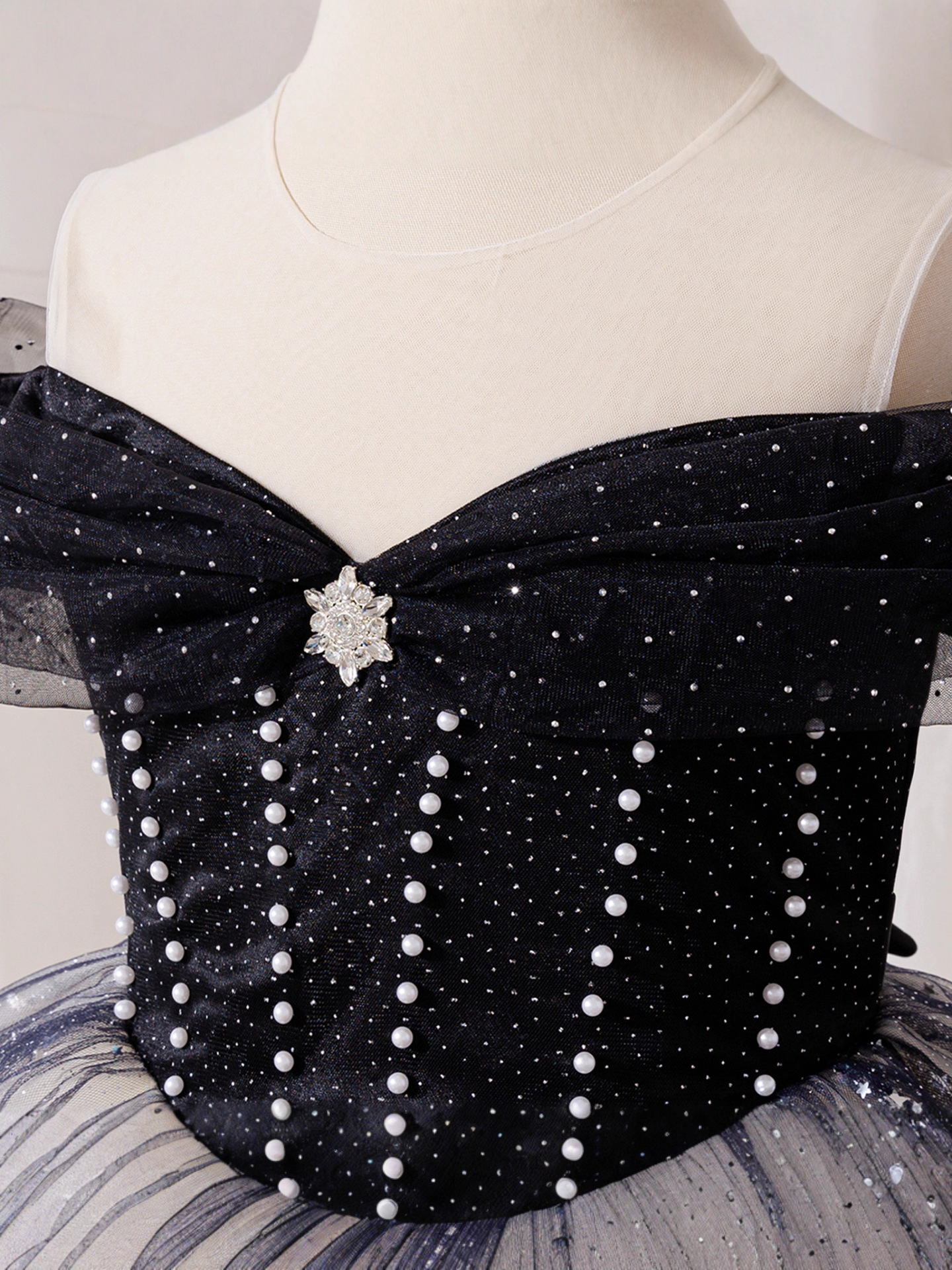 Ropa de nicho lujoso nicho de alta gama vestido de princesa niño pequeño anfitrión de competición de piano tocando vestido de desfile
