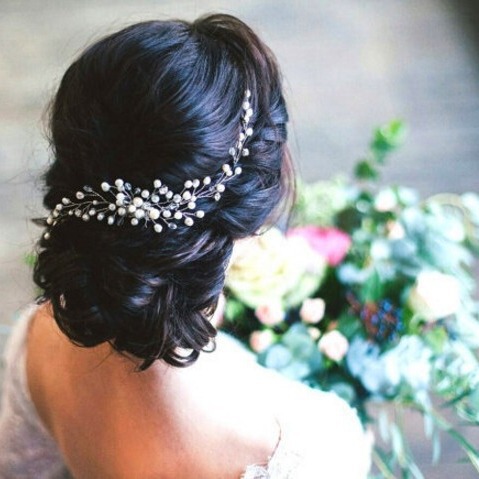 European and American foreign trade orders first-hand manufacturer bridal hair accessories crystal headband pearl handmade headwear pearl handmade hair comb