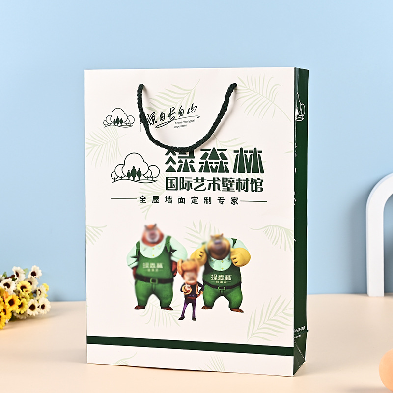 厂家批发白卡纸袋手提袋加急做广告袋礼品袋印刷logo服装牛皮纸袋
