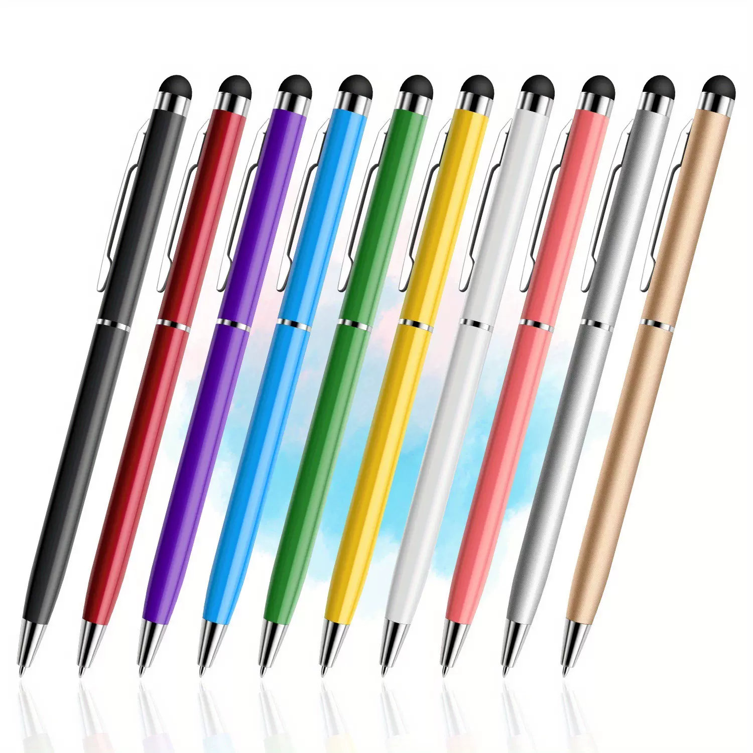 2025新款跨境代发10支2合1电容式触控笔（带人体工学手柄