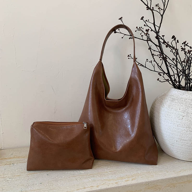 Bags for Women, Large-Capacity Commuter Bags, Women's Foreign Trade Simple and Fashionable Retro Tote Bags, Casual and Lazy Personalized Cross-Body Bags