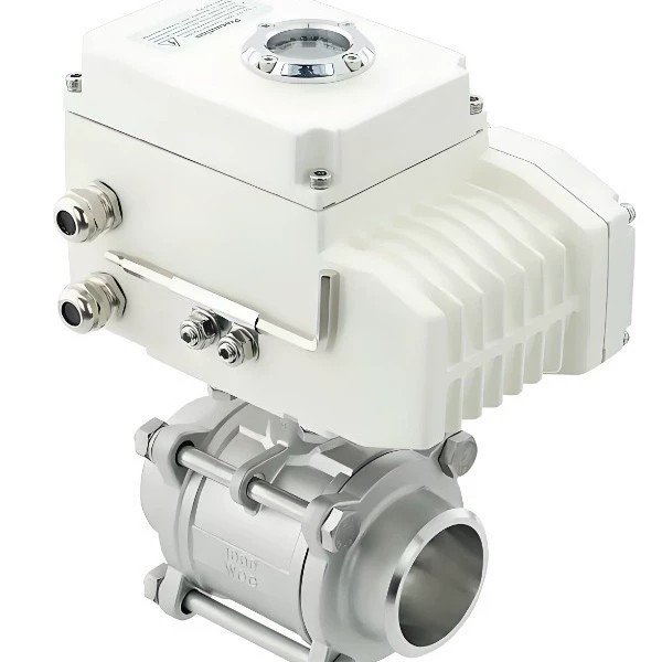 Электрический трехслойный шаровой клапан Q961F-16P из нержавеющей стали сварочный переключатель шаровой клапан электрический привод AC220