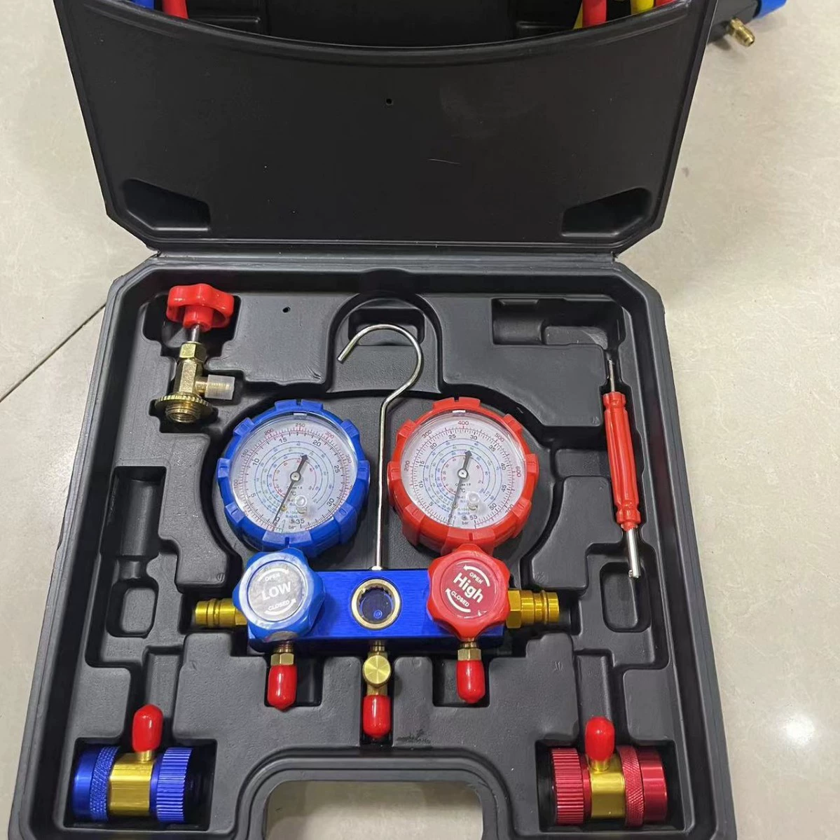 Фабрика прямых продаж автомобильная группа фторированных часов хладагентный набор часов с двойным счетным клапаном с фторированным инструментом из алюминия