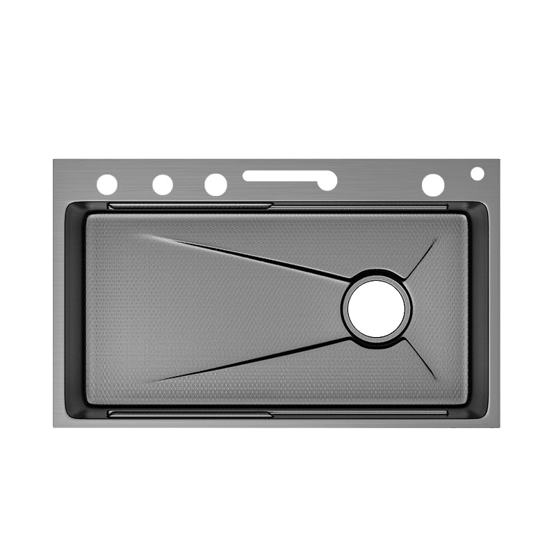 Fregadero desnudo súper grueso (el fregadero está predeterminado en negro y gris)