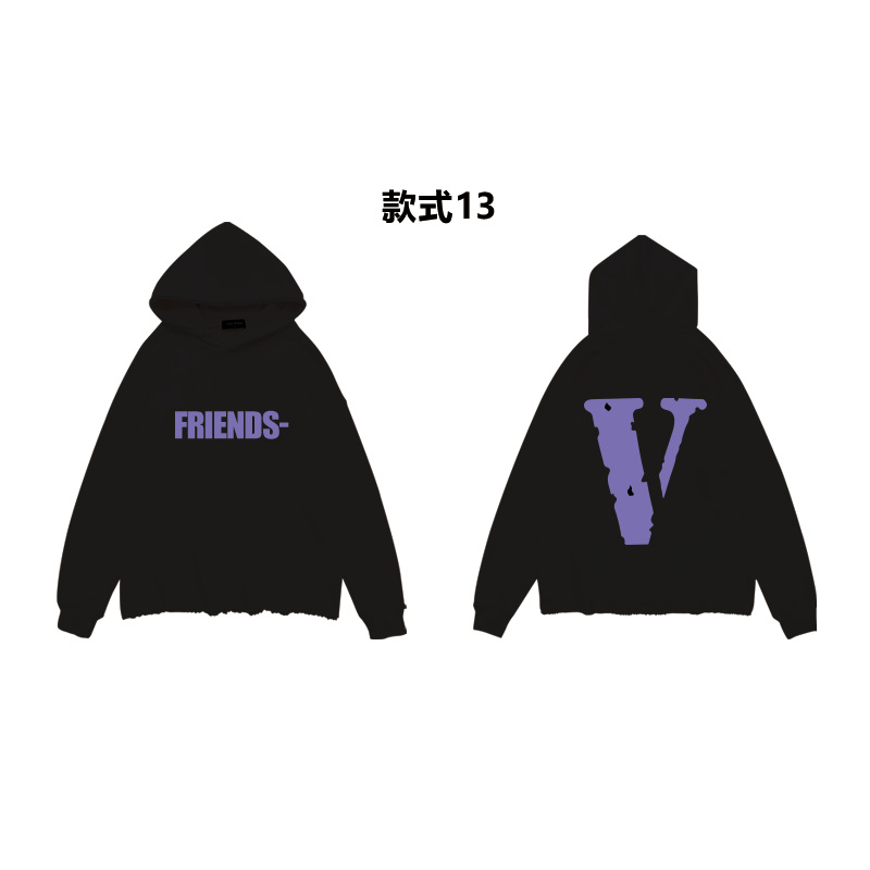 En stock suéter con capucha de algodón pesado para hombres para personalizar la marca de moda europea y americana BF casual suéter sin dobladillo