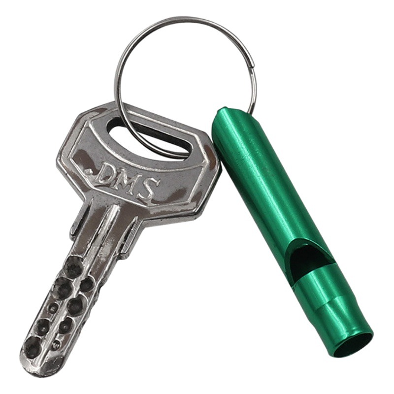 Aleación de aluminio gran tamaño pequeño silbato supervivencia al aire libre silbato al aire libre actividad entrenamiento silbato vida silbato metal