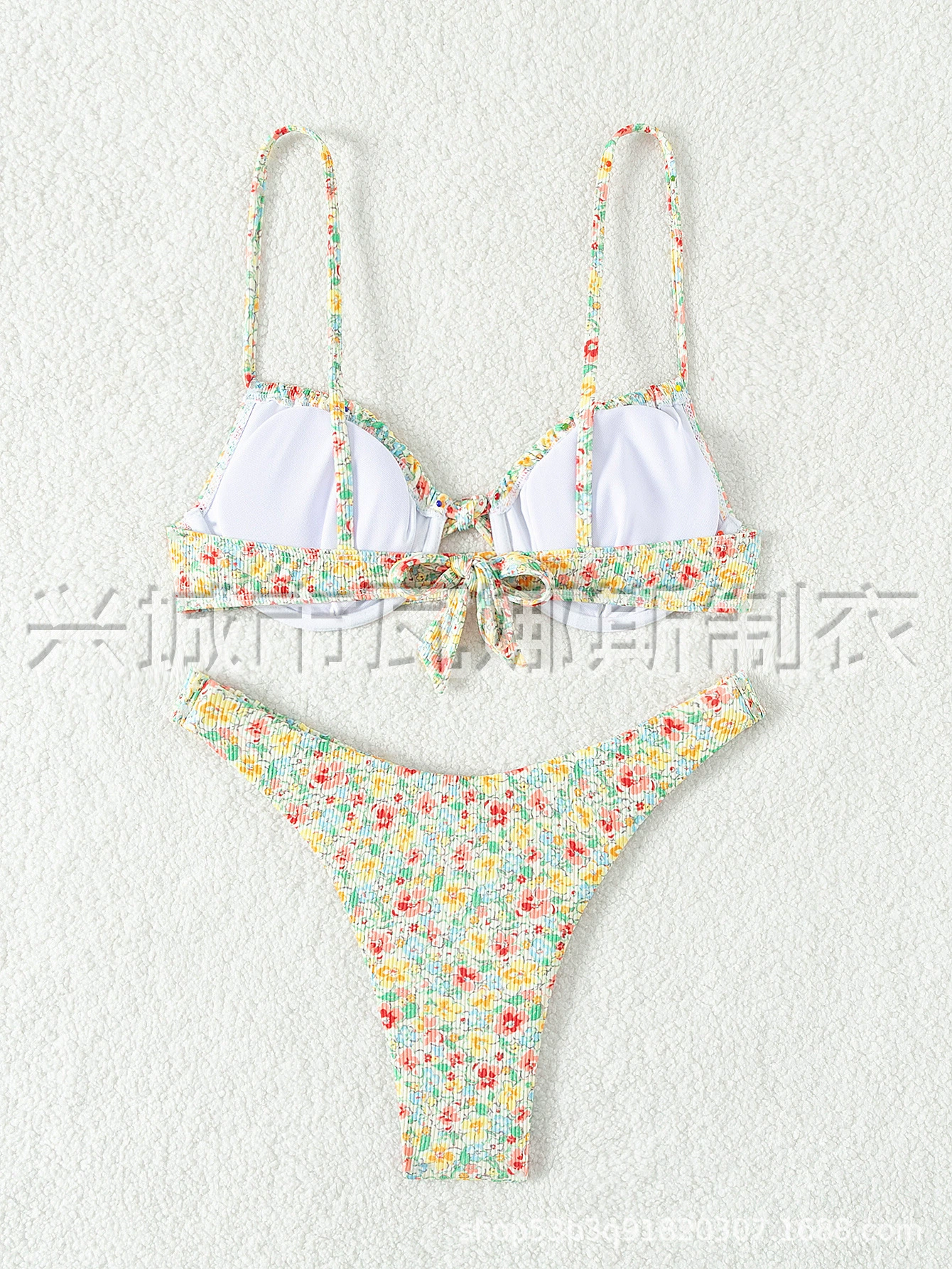 Единичный полосатый printed стальной обруч новый купальник комплект triangle Bikini пляжный отдых кросc -border купальник женский внешний рынок