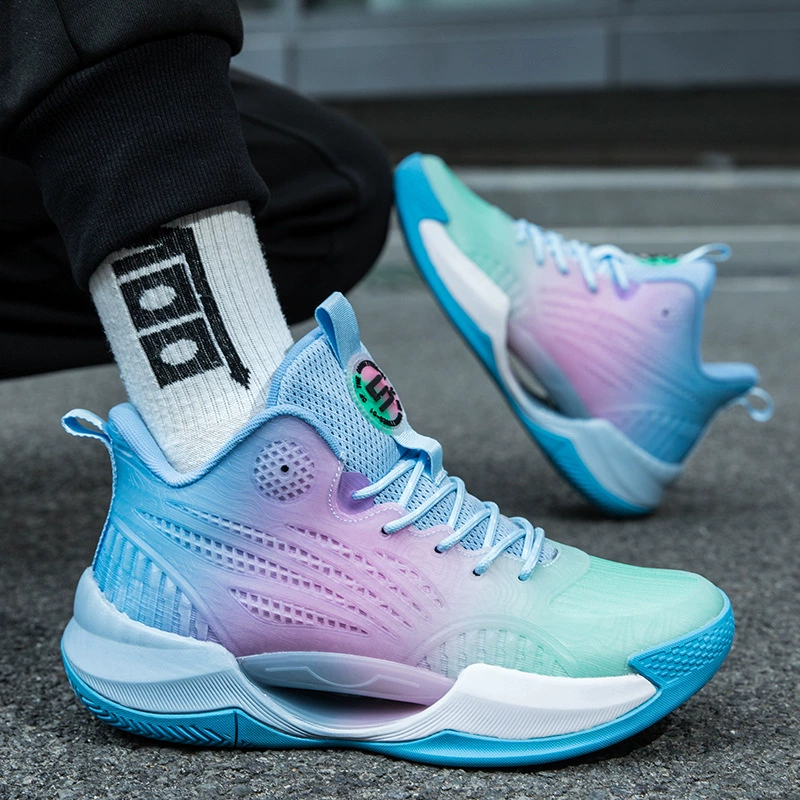 Трансграничные взрывные мужские модные светящиеся тренды крутые баскетбольные кроссовки спортивная мужская обувь удобная дышащая пара кроссовок