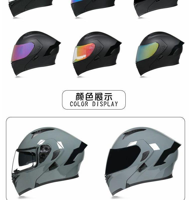 Motorcycle Helmet Men and Women Flip Up Dual Visor Winter
