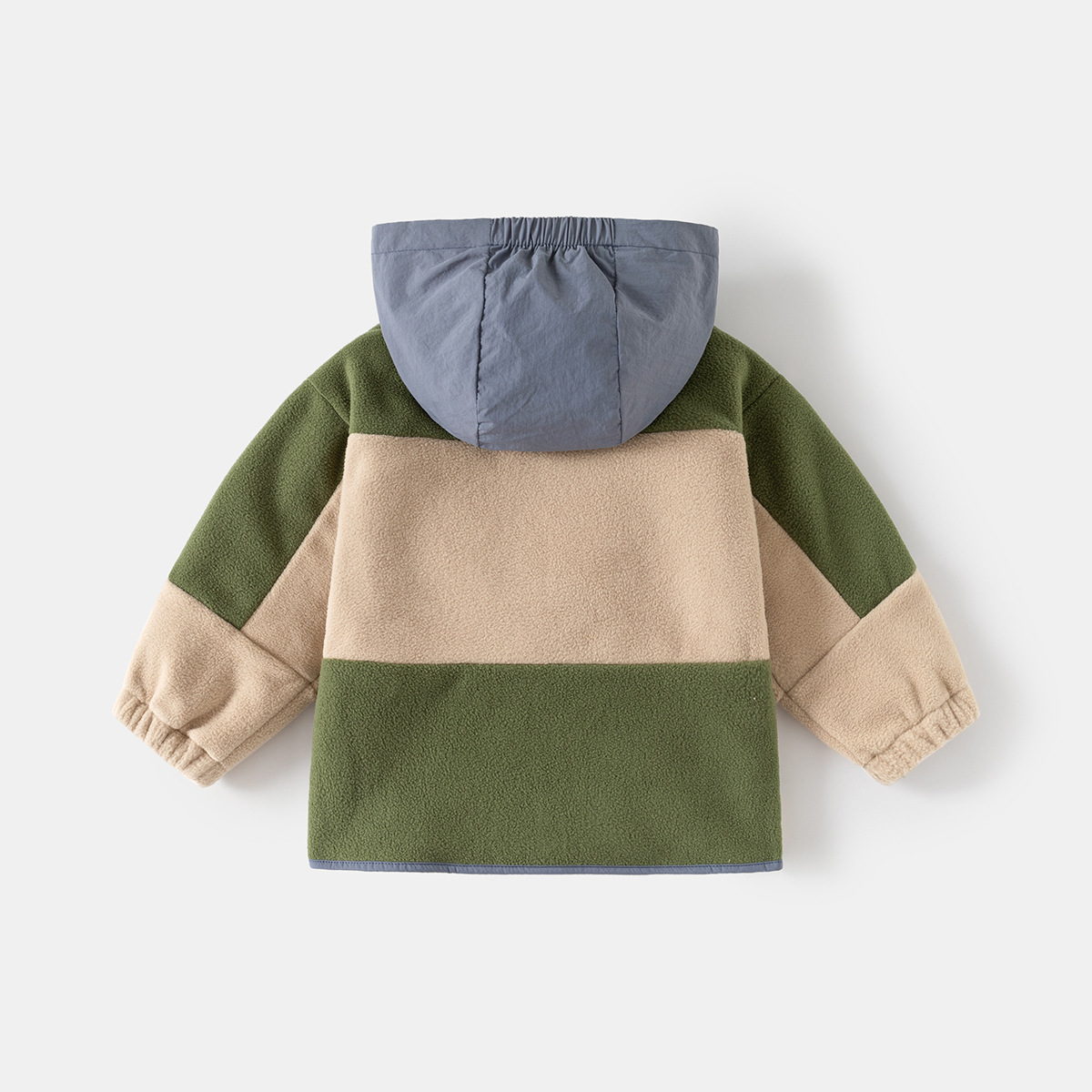 XUANMU Boys Fleece Jacket with Hood Patchwork Full Zip Up Hoodies for Kids Clothes Warm Fall Winter Toodler Coat XB099_viptrois.com