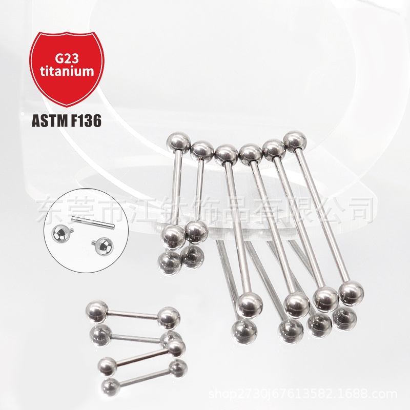 Pointed titanium steel lip stud product view