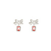 Advanced universal small earrings with bow, high-quality style, internet celebrity