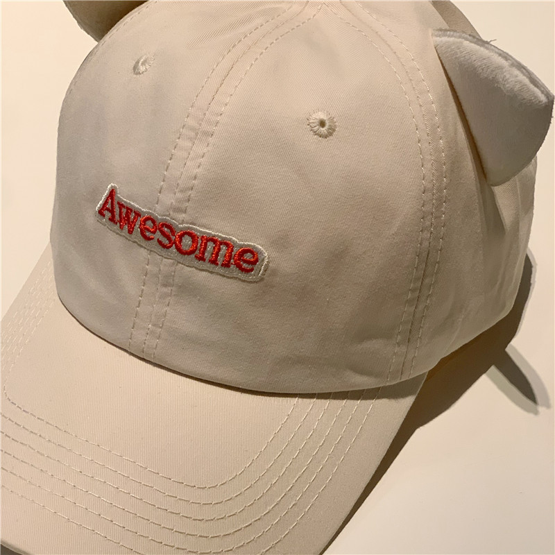 Cappellino da baseball donna con orecchie di gatto ricamate_voghion.com