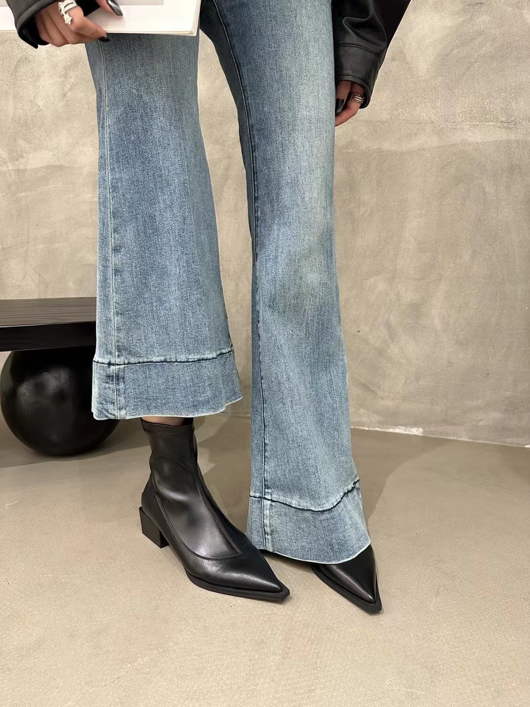 Escarpins à bout pointu ShoeVault pour femmes, nouveauté automne-hiver 2025, talon compensé, coupe ajustée, style européen et américain._voghion.com