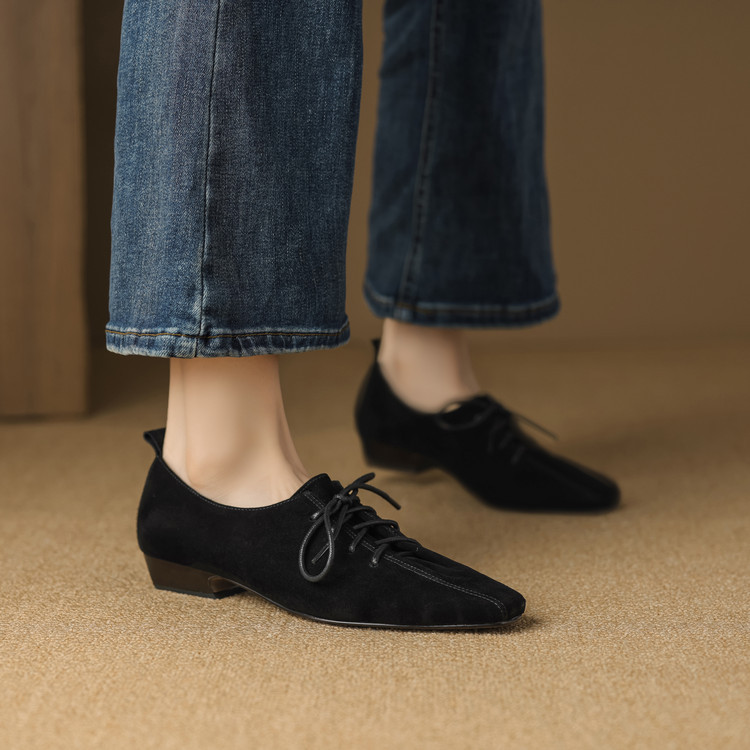 CHIKO Dawna Square Toe Block Heels Oxfords Shoes
