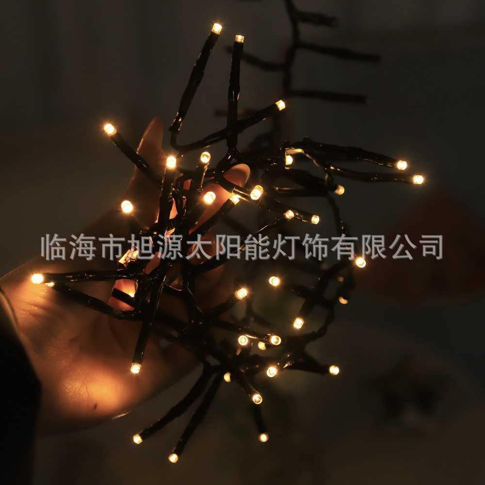Luces solares decorativas para exteriores con efecto de lluvia de meteoros, luces LED impermeables para jardín con efecto de fuegos artificiales y agua que fluye.