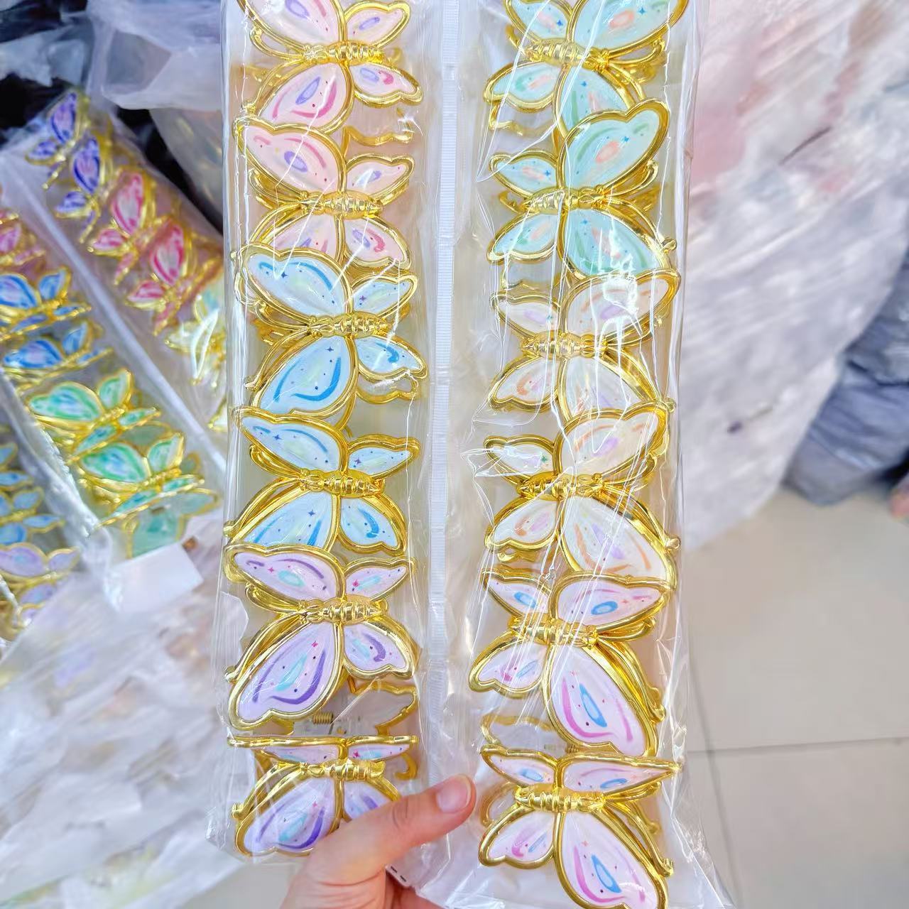 Europa y los Estados Unidos explotaron 8CM huevo flores clip de cabello de alta calidad para mujeres agarrar el cabello de tiburón color caramelo transfronterizo agarrar clip de cabello