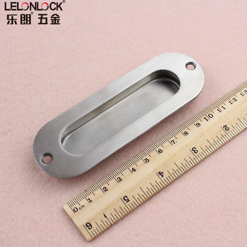 Personalizado simple acero inoxidable mango de puerta de madera de granero empujando mango de puerta deslizante incrustado oculto mango de puerta deslizante image 10