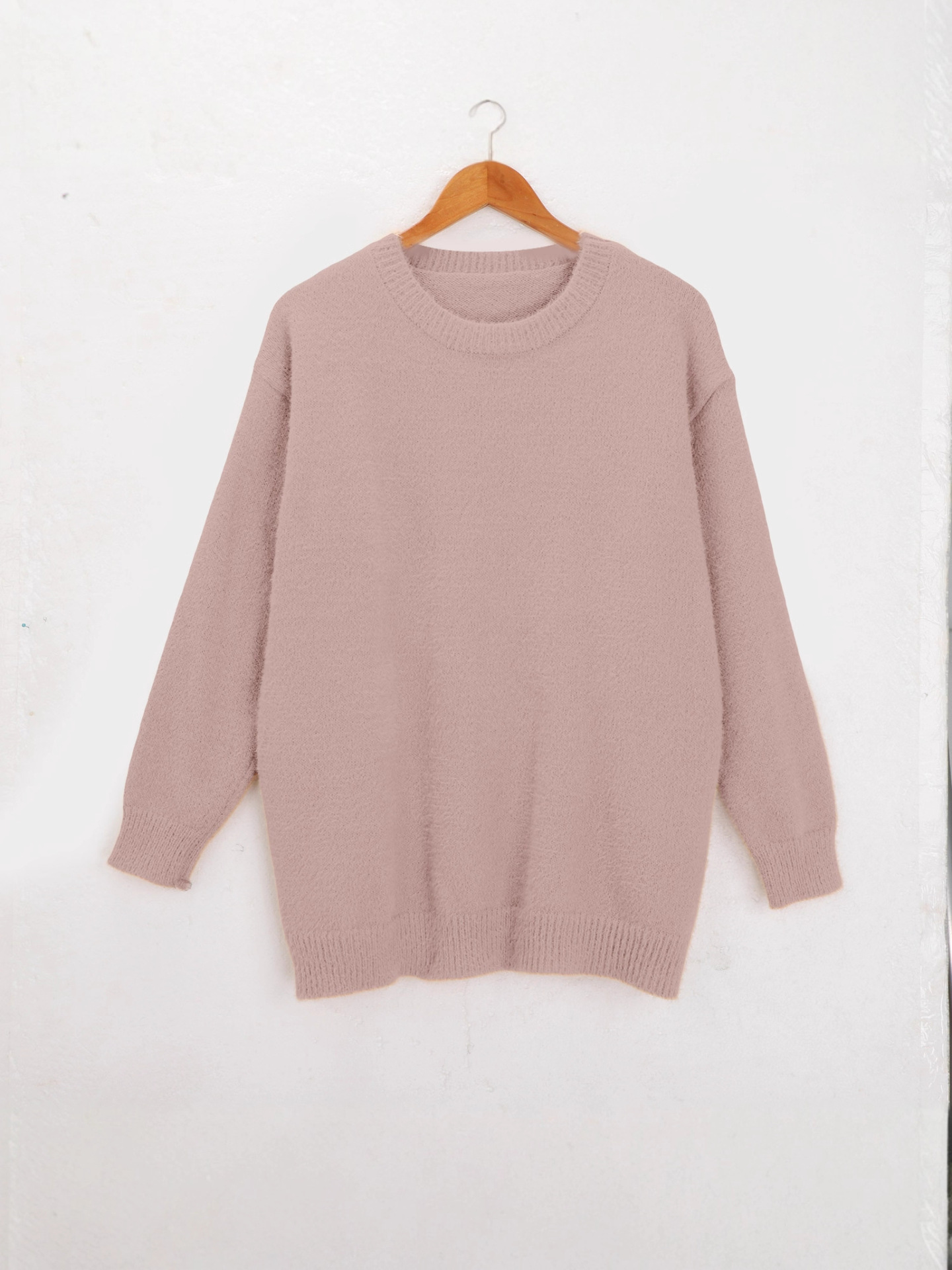 Yzt-Ddmtt Solid Color Mink Fur Printed Sweater, Cross-Border Amazon Best-Selling Model, Exclusively for Cross-Border Sales, Popular Women's Loose Fit