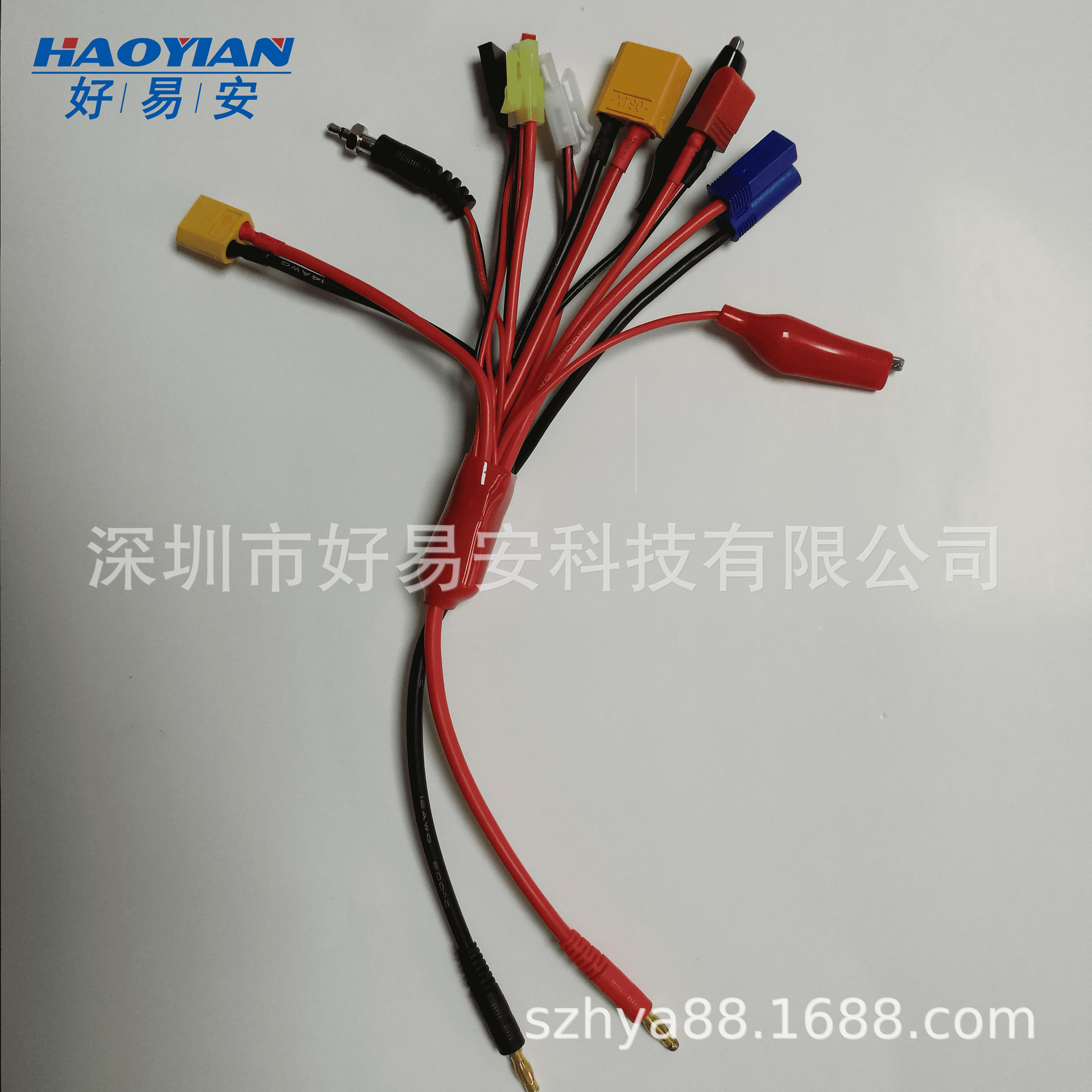 厂家多功能充电线束端子线TX60/EC05  硅胶12AWG