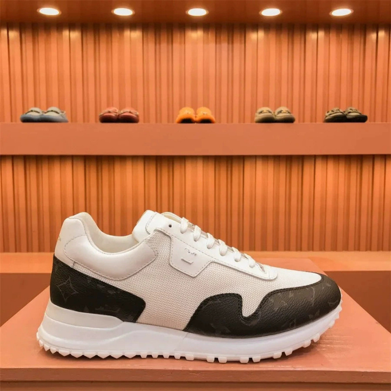 In-Stock Spring New Printed Leather Patchwork down Fabric Men's Slip-On Dad Shoes Sports Casual Shoes Trendy Men's Shoes