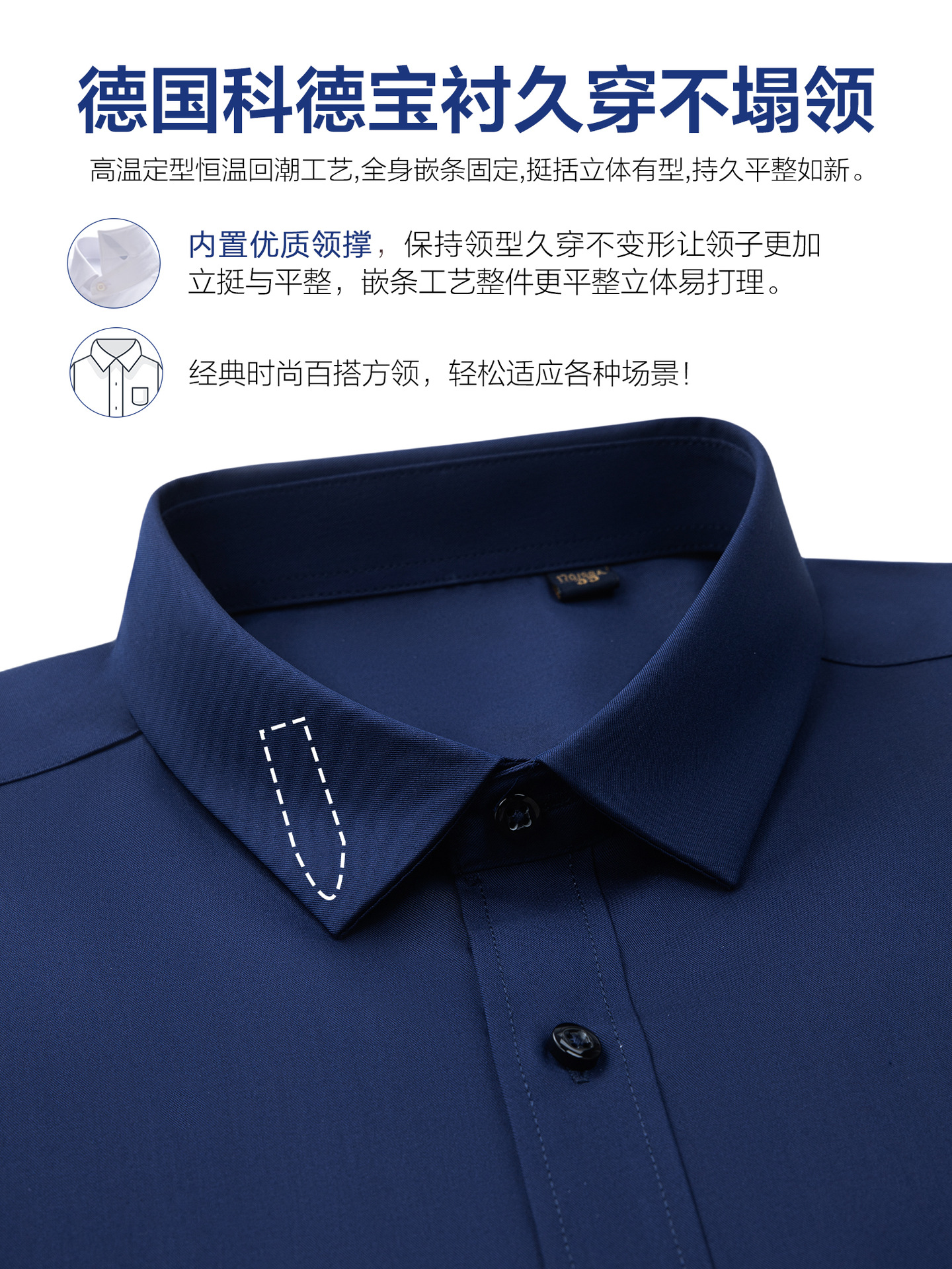 Verano fresco de fibra de bambú camisa de manga larga de hombre camisa blanca absorción de humedad ventilación desodorante fábrica de camisa antibacteriana