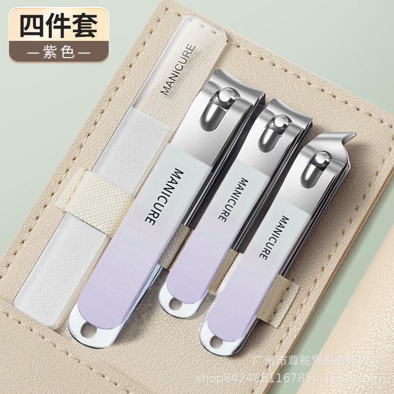 Fabricante Juego de tijeras para uñas de acero inoxidable Juego de 15 piezas Cuchillo de manicura Pinza de belleza Herramientas de manicura Paquete fino